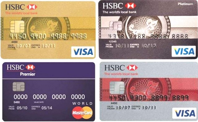 Có bao nhiêu loại thẻ tín dụng hsbc?