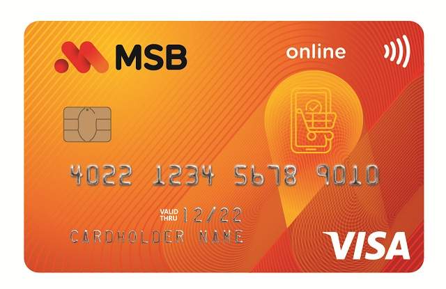 Thẻ tín dụng MSB Visa Online
