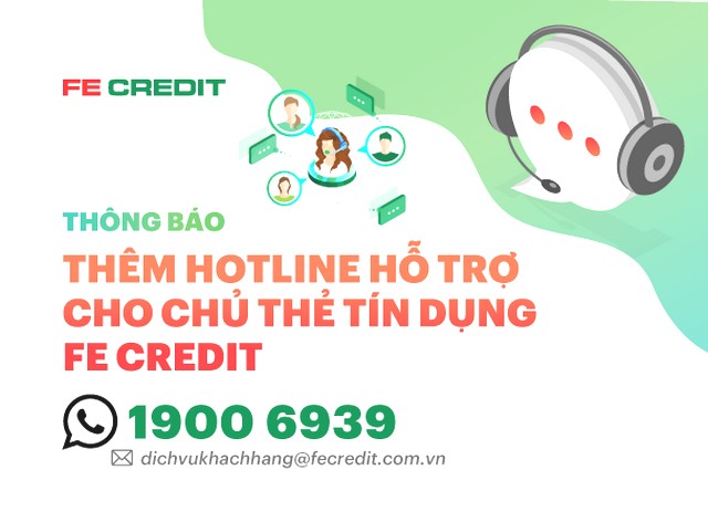 Số Hotline chuyên tư vấn về thẻ tín dụng của Fe credit