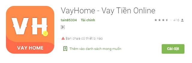 Tải app về máy - Bước đầu tiền để tiến hành vay tiền online tại vay home