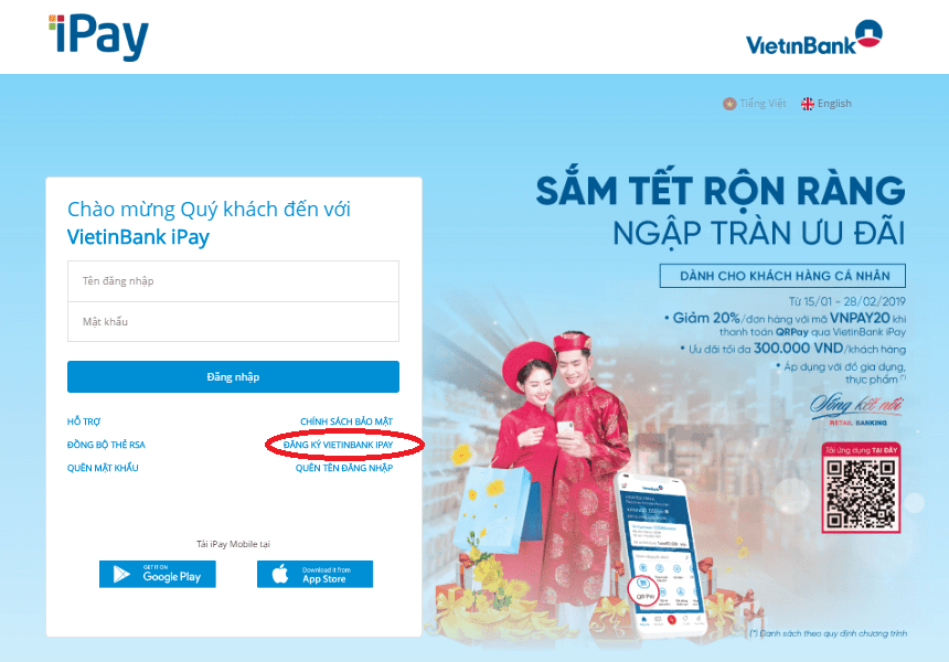 Hướng dẫn cách đăng ký Internet Banking Vietinbank