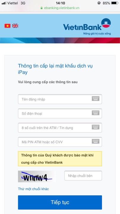 Lấy laiuj mật khẩu trên hệ thống app