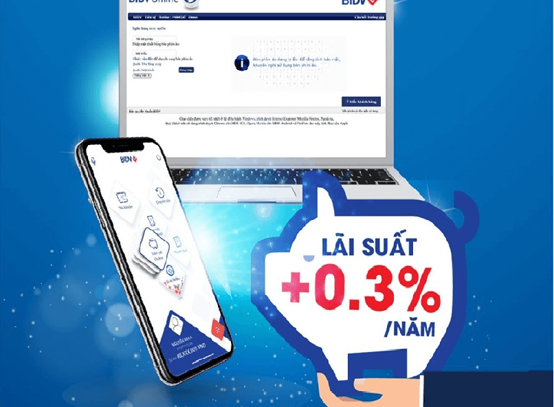 Gửi tiết kiệm online BIDV