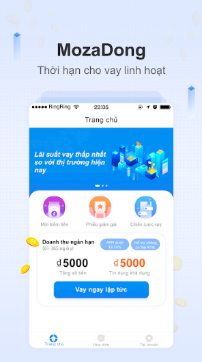 app moza vay tiền mặt
