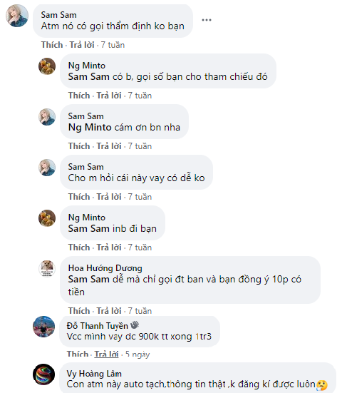 Vay tiền atm online