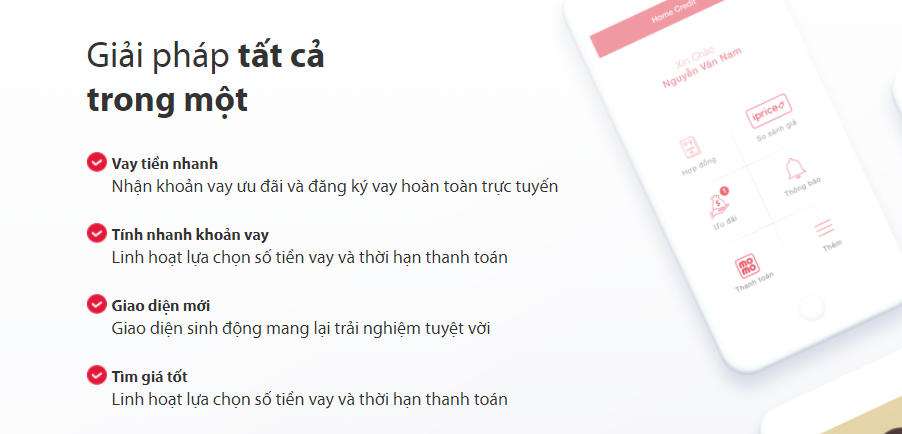 App vay tiền Home Credit