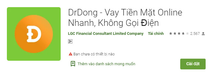 app vay tiền Doctor đồng