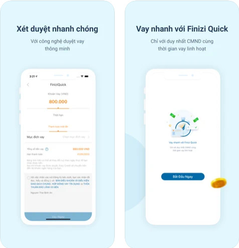 vay nhanh với app Finizi