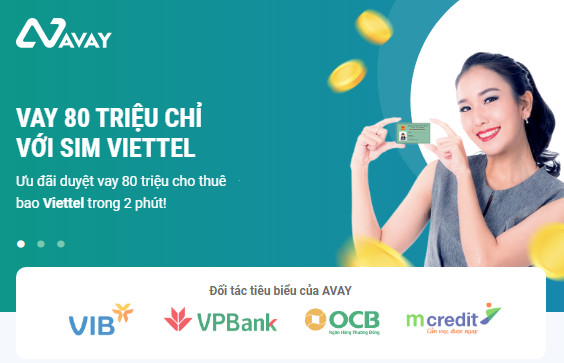 AVAY vay tiền chỉ với sim Viettel