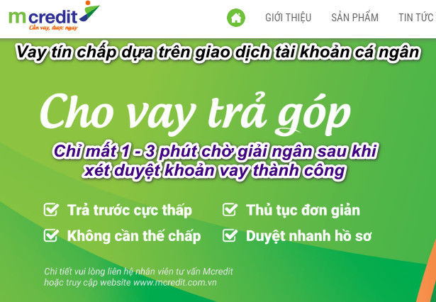 Vay tiền Ngân hàng mcredit