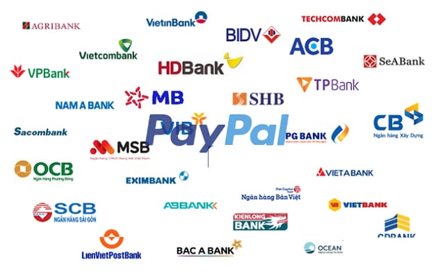 Paypal liên kết với tất cả ngân hàng ở Việt Nam