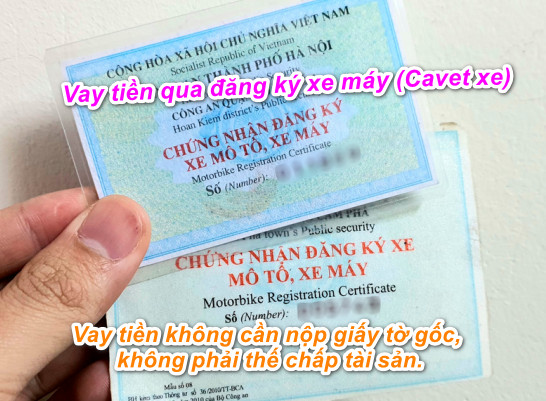 vay qua đăng ký xe máy