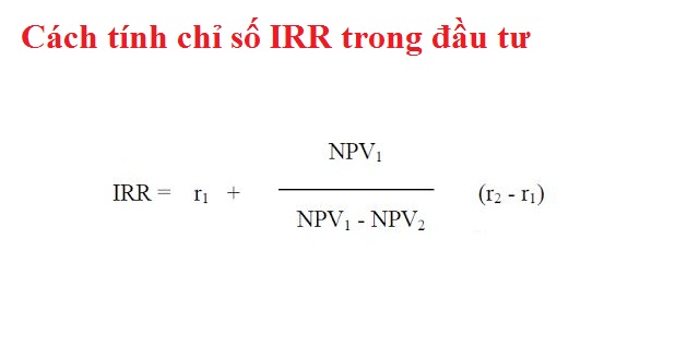 Công thức tính toán chỉ số IRR trong đầu tư kinh doanh